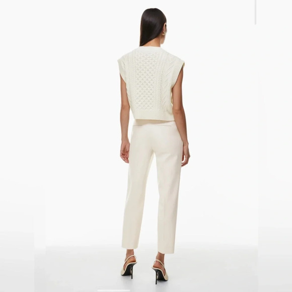 Aritzia Babaton Minter Pants Matte Pearl Size 6 Straight Leg (Re)ssential - Picture 2 of 12